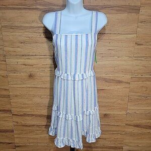 Rails Size XS Red White Blue Linen Blend Tank Dress NWT